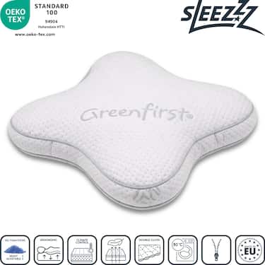 Sleezzz® premium gel foam contour and stomach sleeper pillow