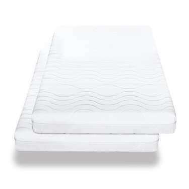 Dubbelförpackning Premium 7-zonsmadrass 80x200 cm CloudComfort, höjd 15 cm, fasthetsnivå H2/H3, tvåbäddsrum