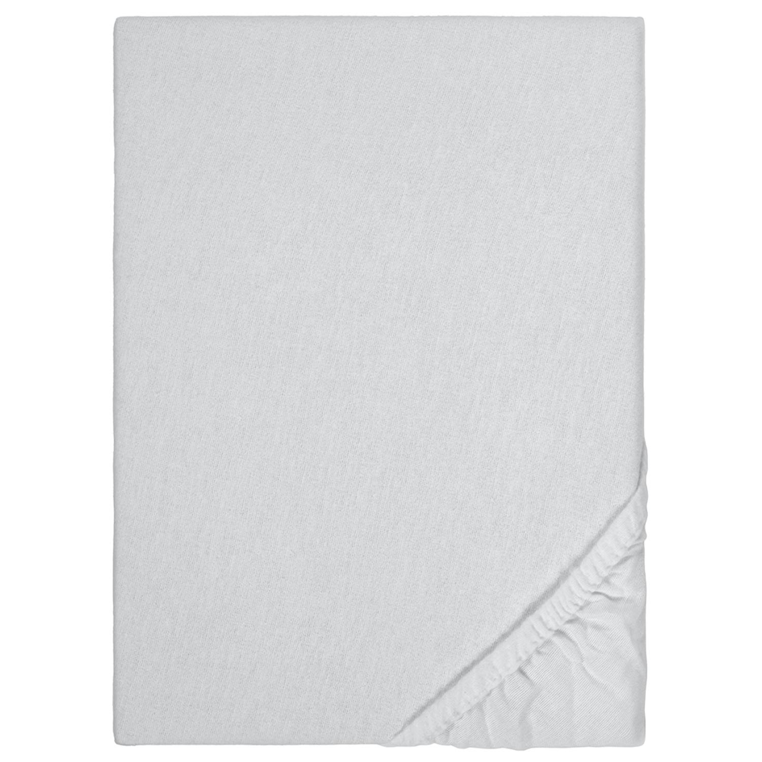 Fitted sheet winter fleece silver gray 90 x 190 - 100 x 200 cm