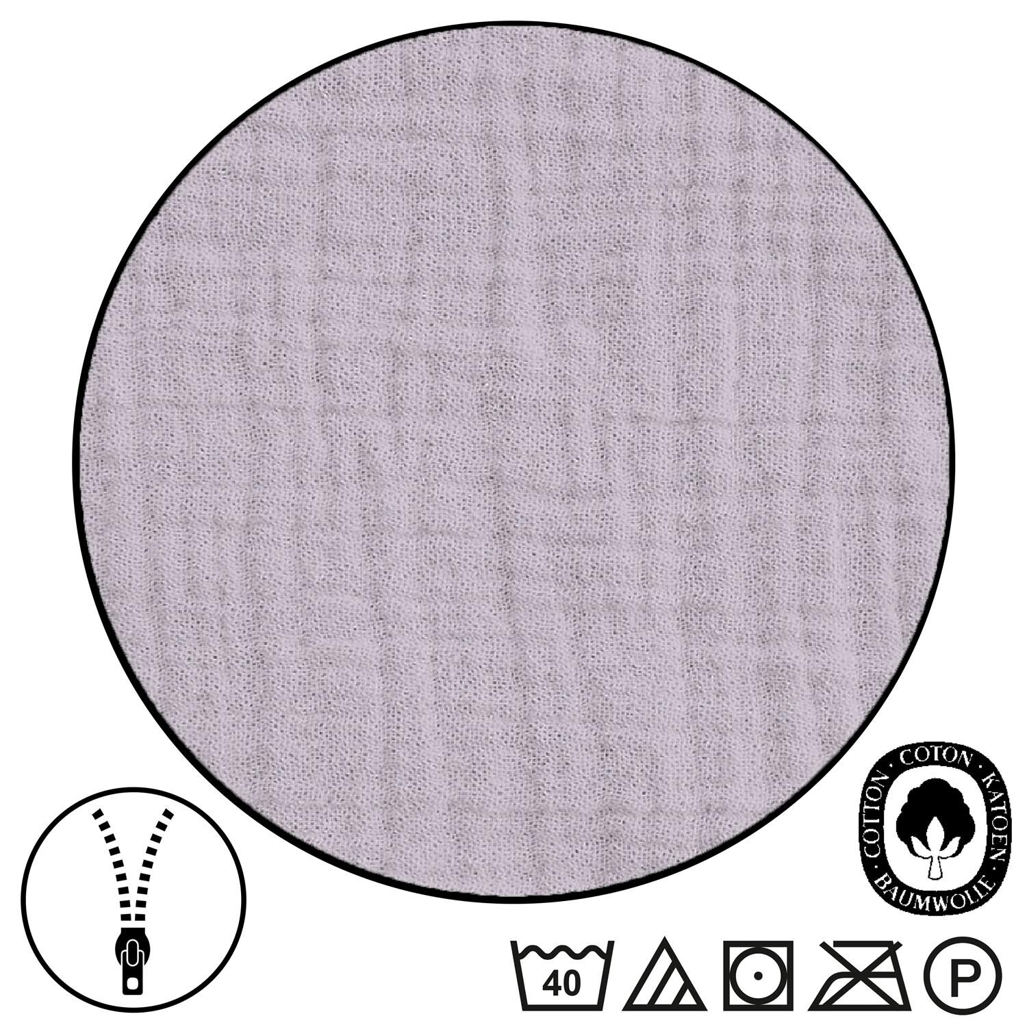 Double pack Sleezzz® muslin bed linen purple 155 x 220 cm + 80 x 80 cm