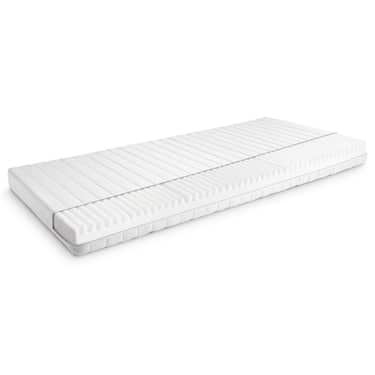 Kallskumsmadrass K16 90 x 190 cm, höjd 16 cm, fasthetsnivå H2/H3 + CloudComfort Basic gel-flingkudde 40 x 80 cm utan kostnad