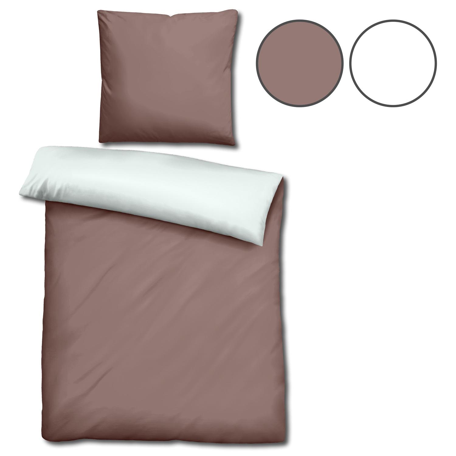 Sleezzz® Renforcé αναστρέψιμα κλινοσκεπάσματα ανοιχτό καφέ/λευκό 135 x 200 + 80 x 80 cm