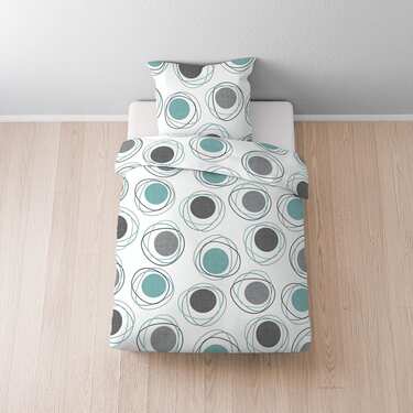 Paquete doble Castell Polycotton Renforcé ropa de cama 155 x 220 cm + 80 x 80 cm