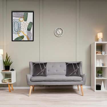 Decorative cushion velvet black 45 x 45 cm