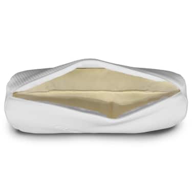 Rejsesæt bestående af: 2 x visco-knæ- og nakkerulle 40 x 15 cm + 2 x Sleezzz® Smart hygge-tæppe 150 x 200 cm