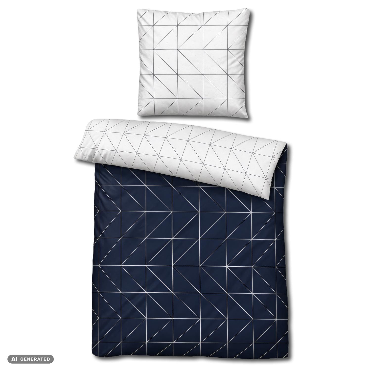 Juego de cama de satén de algodón 140 x 200 cm + 70 x 90 cm