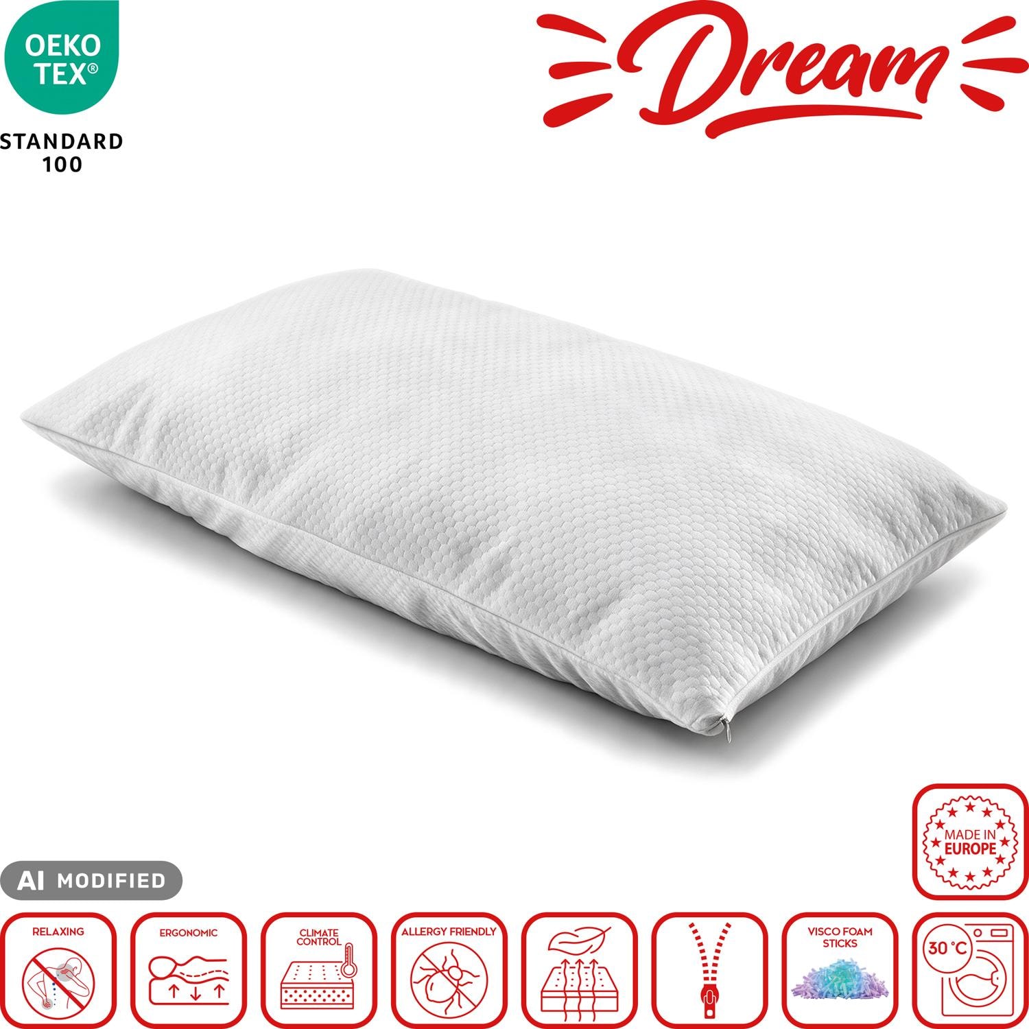 4 x Almohada cervical Dream visco 40 x 80 cm