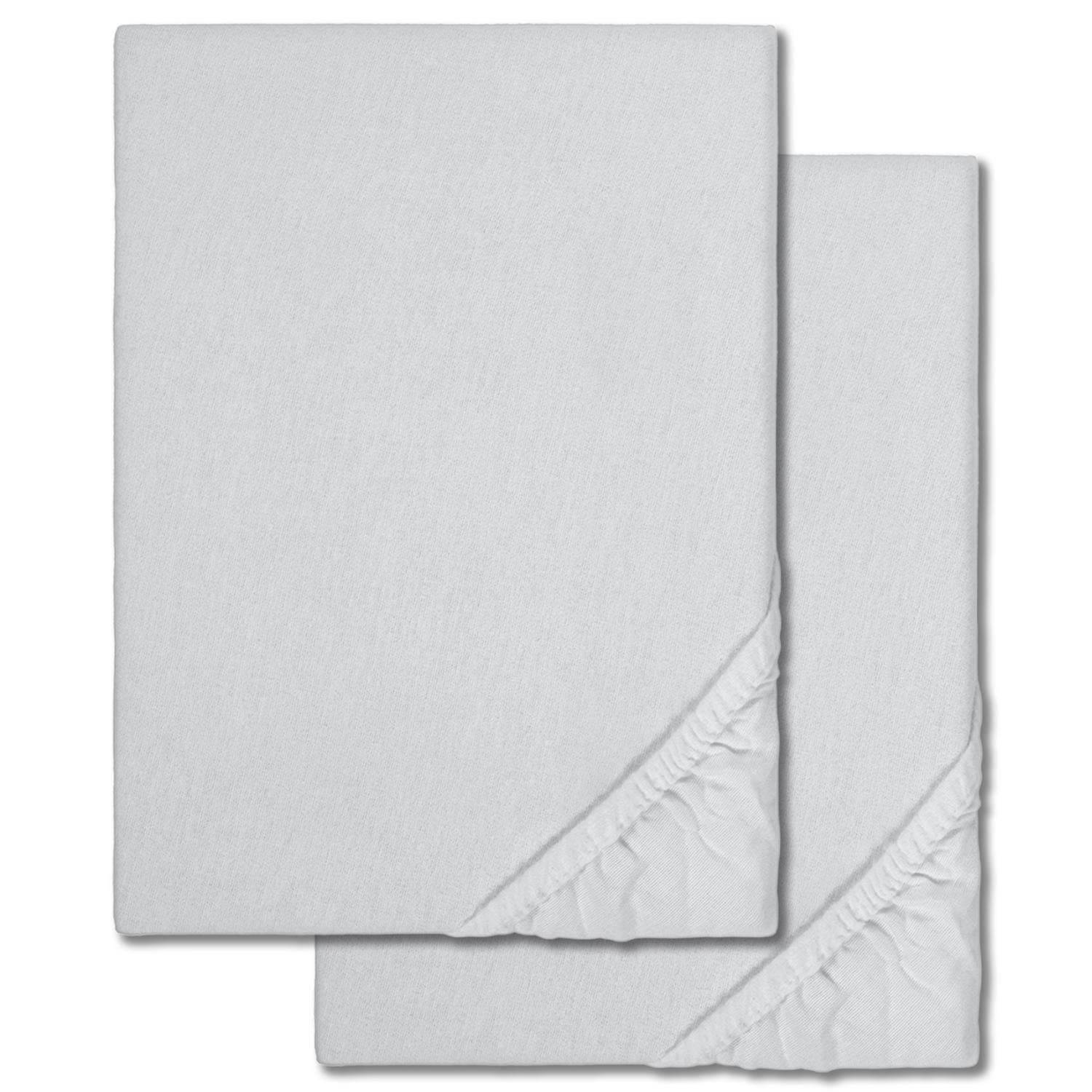 Fitted sheet winter fleece silver gray 90 x 190 - 100 x 200 cm double pack