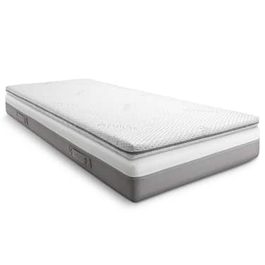 Kallskumstopp Supportho Premium-topp 120 x 200 cm H3, höjd 9 cm, hårdhetsgrad H3 med antibakteriellt överdrag CloudComfort Basic gel-flingkudde 40 x 80 cm