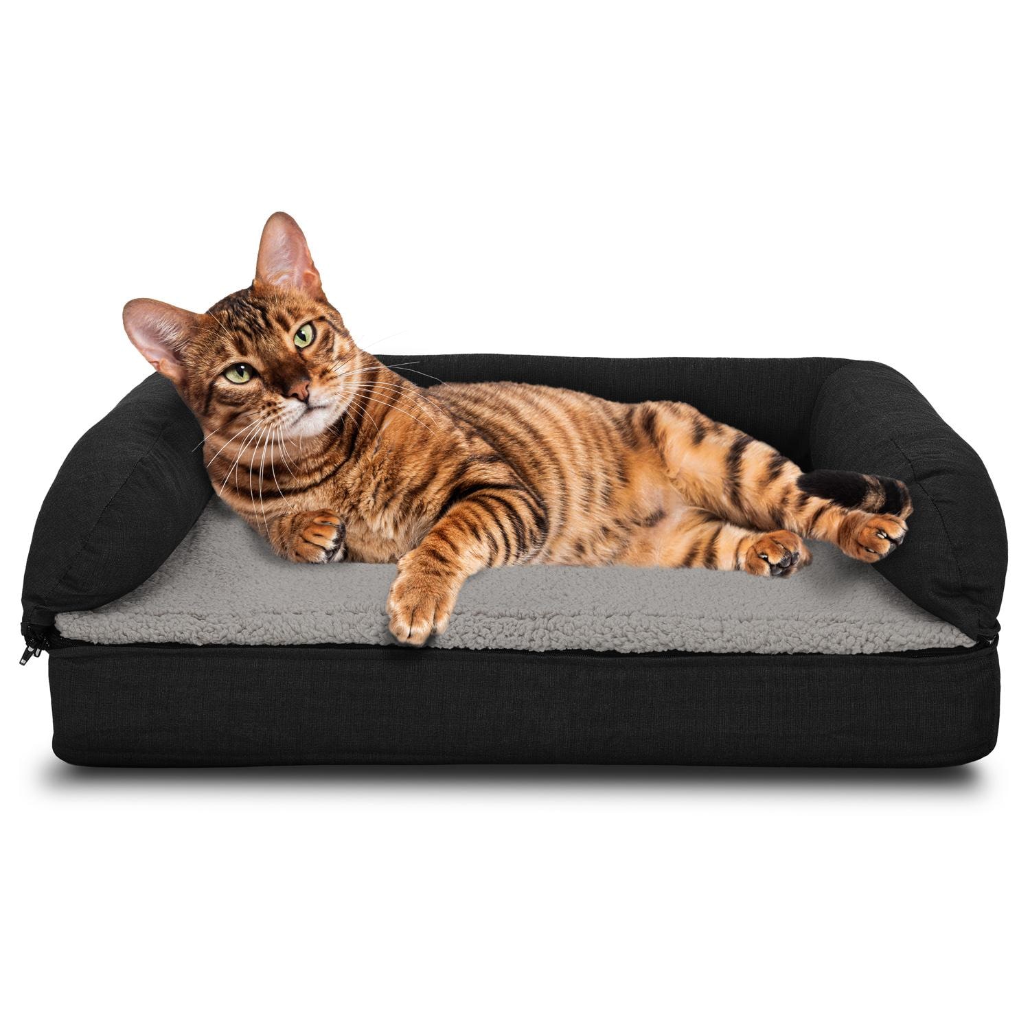 80 x 55 x 23 cm cama ortopédica para perros con respaldo tamaño M