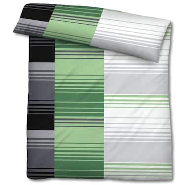 Paquete doble de ropa de cama de microfibra seersucker 155 x 220 + 80 x 80 cm