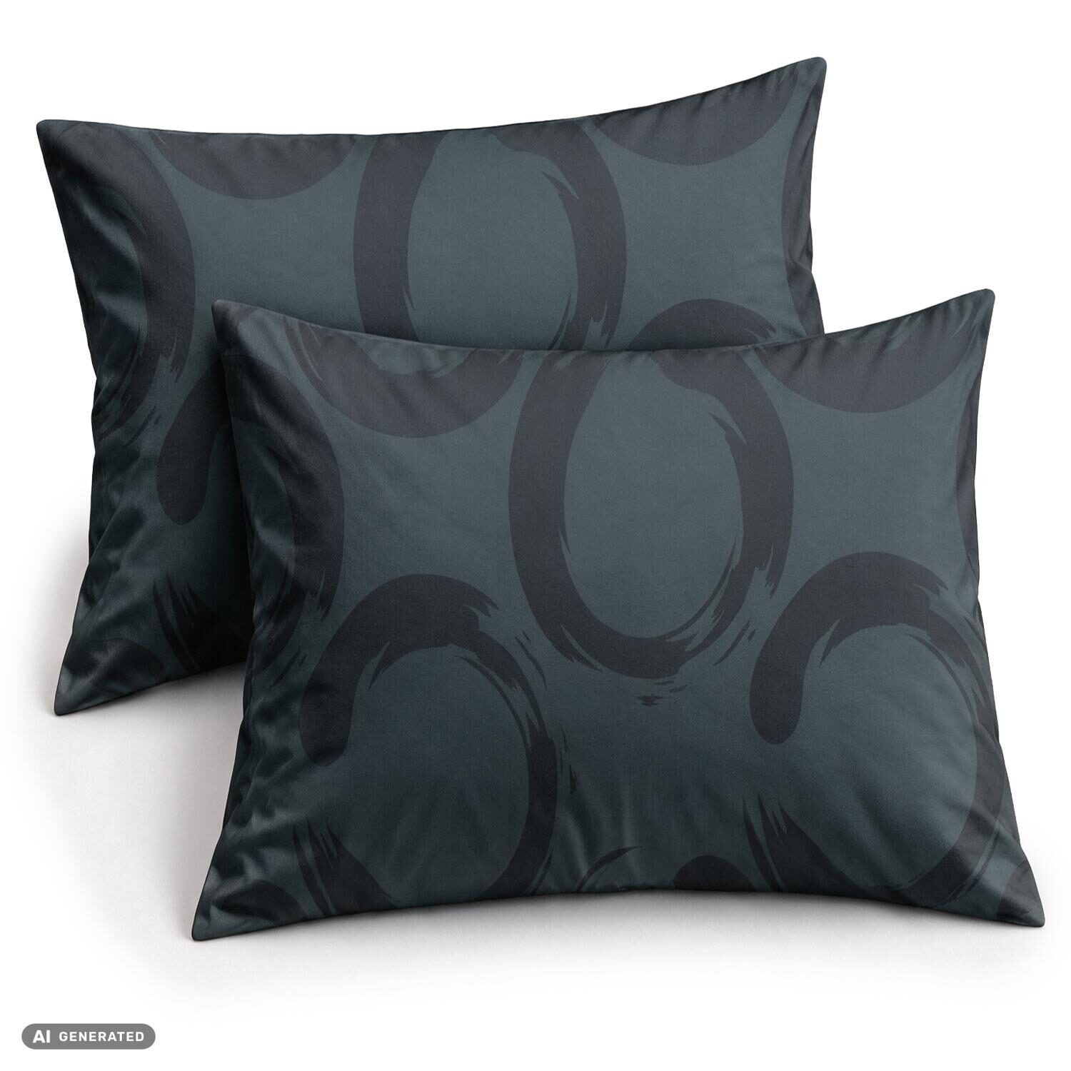 Juego de 2 fundas de almohada de algodón CloudComfort Basic, color antracita, 70 x 90 cm