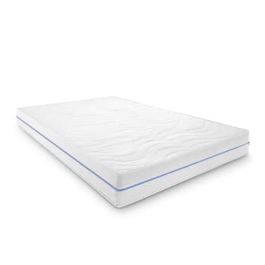 Colchón ergonómico 140x200 cm Supportho Premium de 7 zonas, altura 18 cm, nivel de firmeza H2/H3 + juego de cama CloudComfort Basic de microfibra 135 x 200 cm + 80 x 80 cm