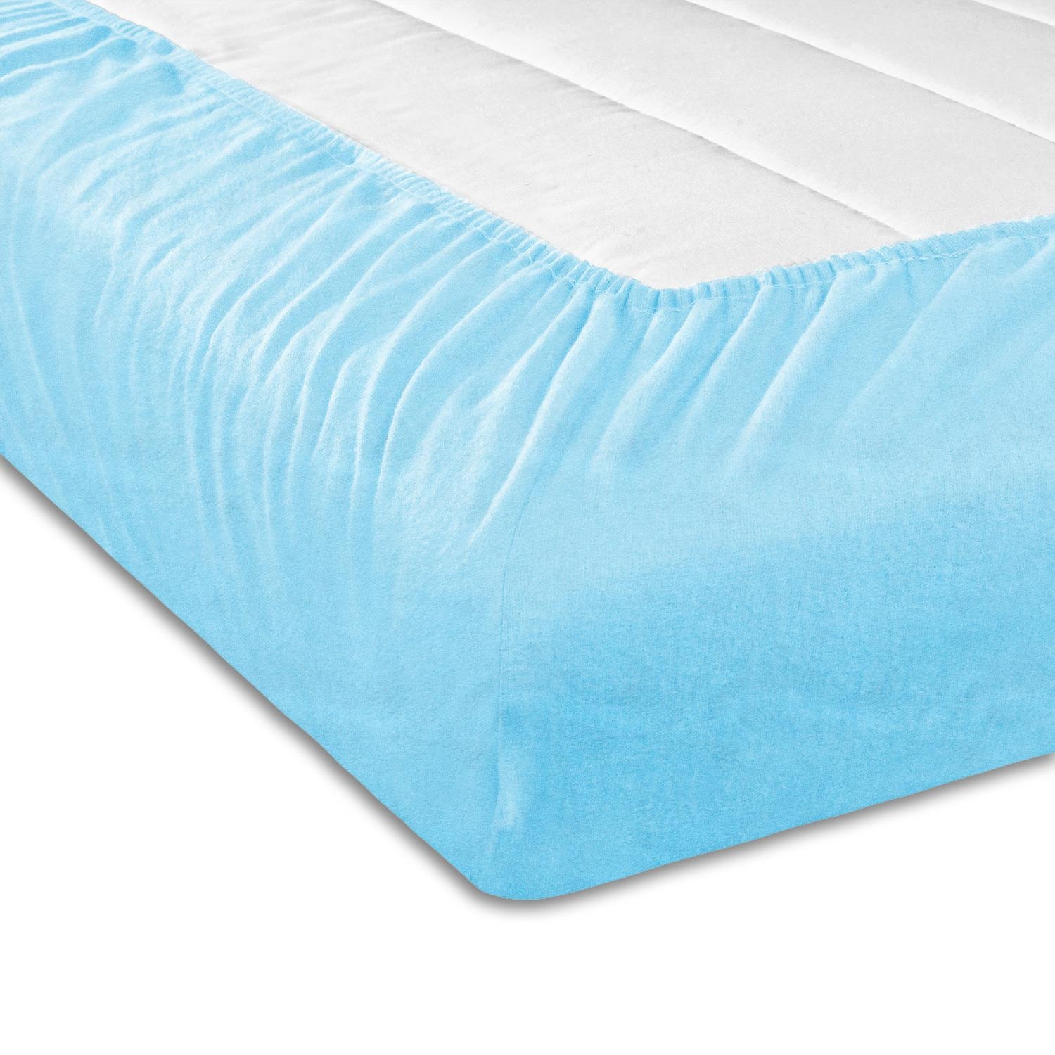 Setex fine fiber fitted sheet turquoise 90 x 200 cm double pack