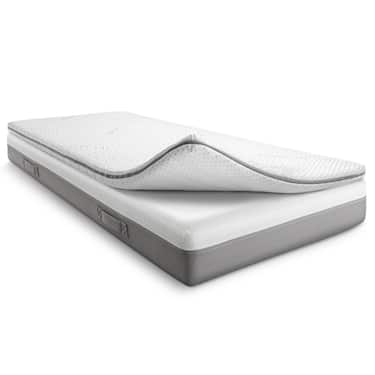 Supportho premium kallskumstopp 140 x 200 cm H3, höjd 9 cm, hårdhetsgrad H3 med antibakteriellt överdrag + Supportho geleffektkudde 40 x 80 cm