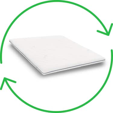 Kallskumstopp Supportho Premium-topp 120 x 200 cm H3, höjd 9 cm, hårdhetsgrad H3 med antibakteriellt överdrag CloudComfort Basic gel-flingkudde 40 x 80 cm