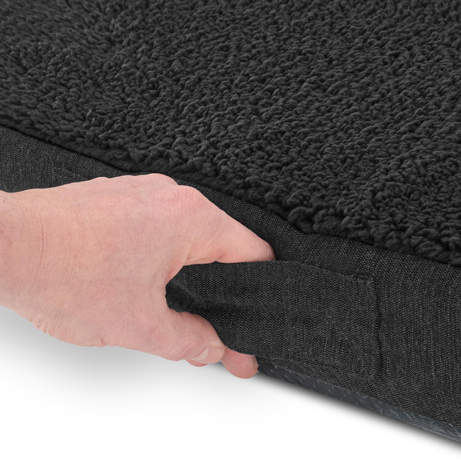 120 x 75 x 10 cm Cojín ortopédico para perros Petzzz talla XL color negro