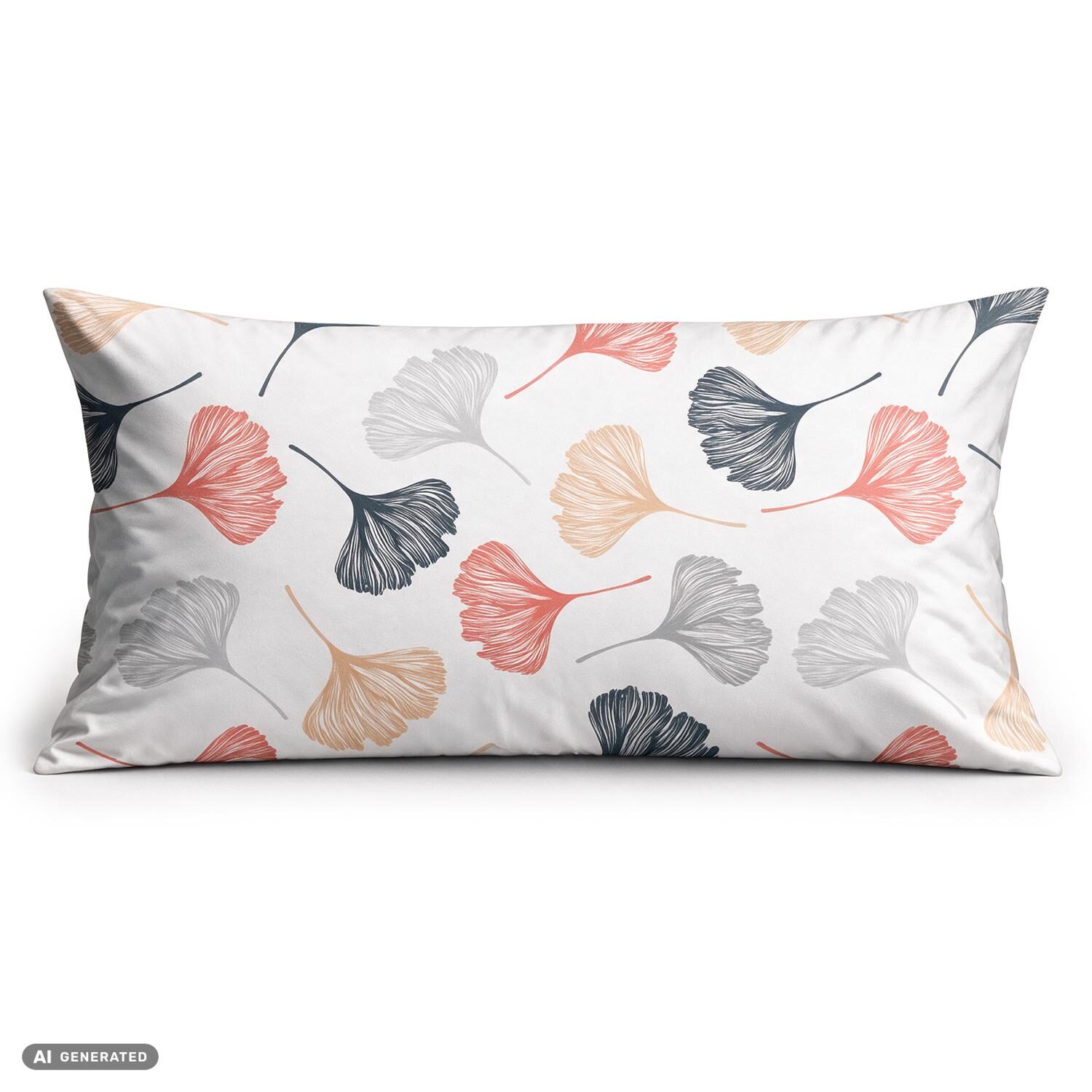 Juego de 2 fundas de almohada de algodón CloudComfort Basic con estampado de flores, 40 x 80 cm