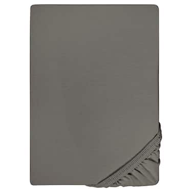 4 sábanas bajeras de algodón Castell, color gris pardo oscuro, 90 x 190 - 100 x 200 cm