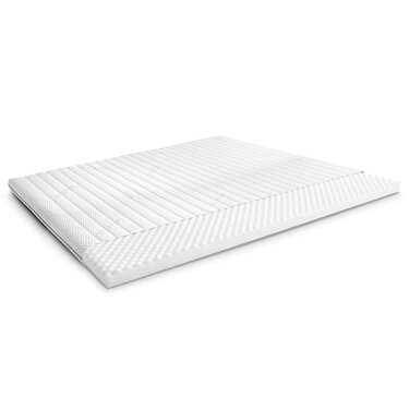 Kallskumstopp Supportho Premium-topp 120 x 200 cm H3, höjd 9 cm, hårdhetsgrad H3 med antibakteriellt överdrag CloudComfort Basic gel-flingkudde 40 x 80 cm