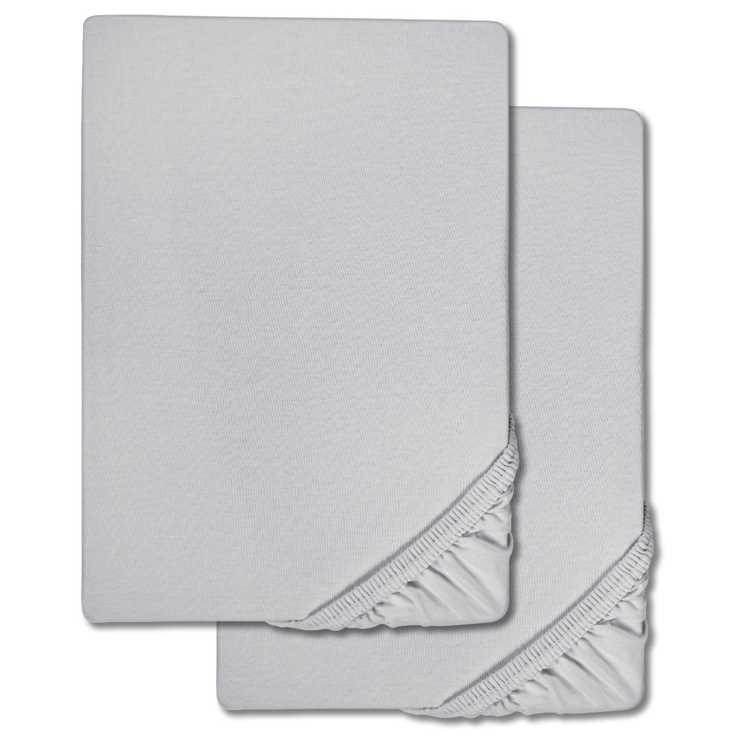 Castell sábana bajera microfibra interlock jersey gris plata 90 x 190 - 100 x 200 cm paquete doble