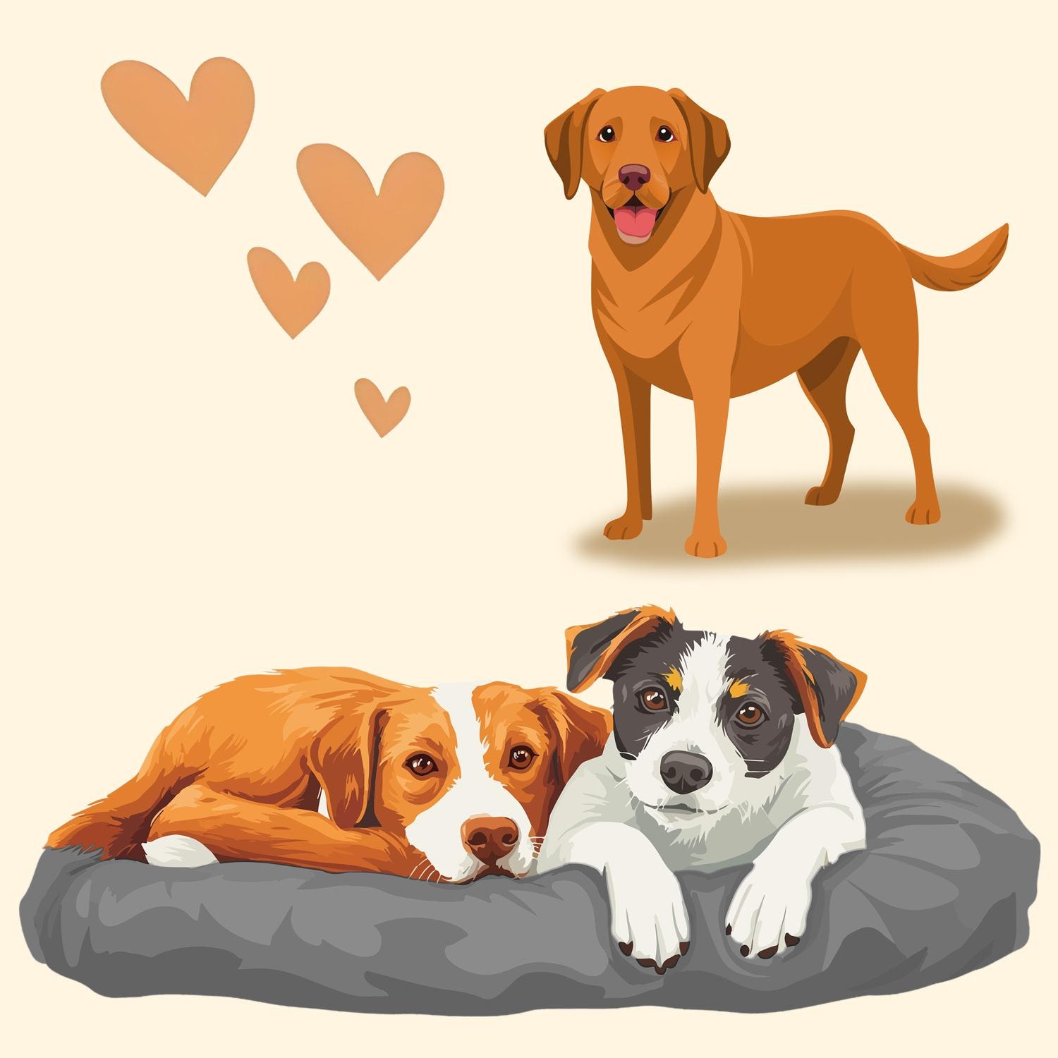 Petzzz ergonomska blazina za pse Wormi L 100 x 70 x 14 cm