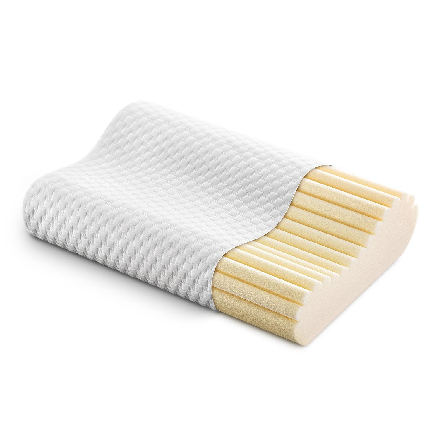 2 almohadas viscoelásticas para el cuello Sleezzz Premium, de 50 x 32 x 11 cm, con funda de doble capa agradable al tacto