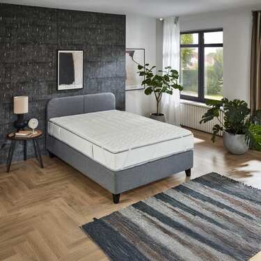 Topper de espuma de confort de 2,5 cm Sleezzz® Basic 120 x 200 cm con acolchado ondulado de 7 zonas y gomas en las esquinas