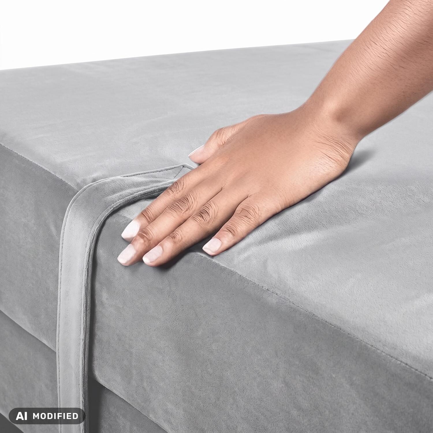 Colchón plegable CloudComfort Premium, 70 x 195 cm, color plata, 10 cm de grosor, tapizado con tela de tapicería