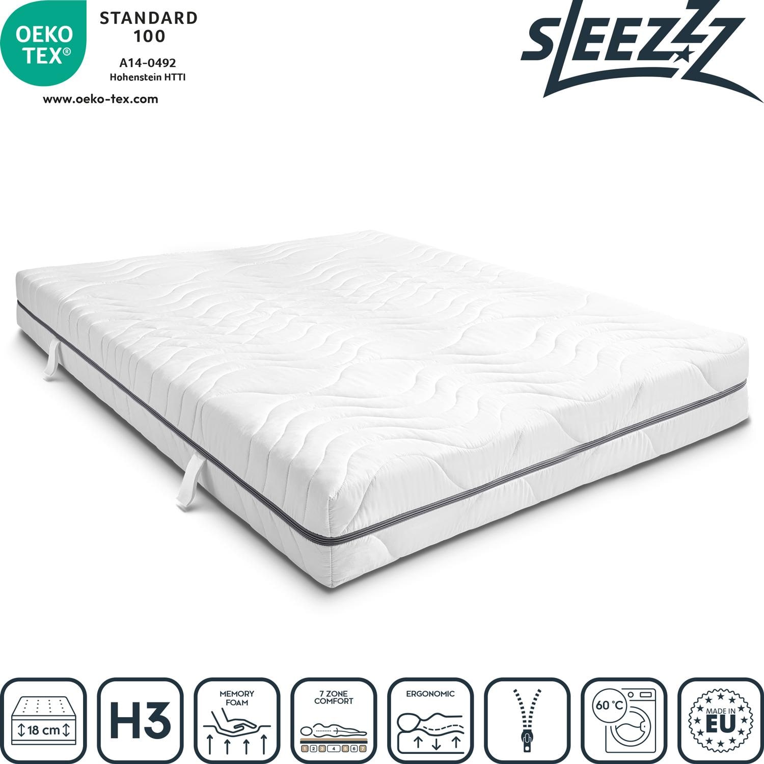 Features as icons – Sleezzz® Smart mattress 200x200 cm
