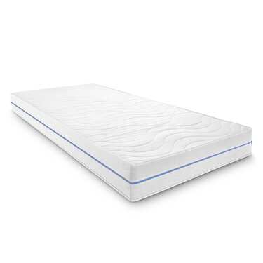 Colchón ergonómico 90x200 cm Supportho Premium de 7 zonas, altura 18 cm, nivel de firmeza H2/H3 + juego de cama de microfibra CloudComfort Basic 135 x 200 cm + 80 x 80 cm