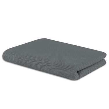 Manta piqué gofre algodón antracita 150 x 200 cm