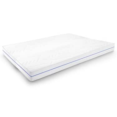 Colchón ergonómico 140x200 cm Supportho Premium de 7 zonas, altura 18 cm, nivel de firmeza H2/H3 + juego de cama CloudComfort Basic de microfibra 135 x 200 cm + 80 x 80 cm