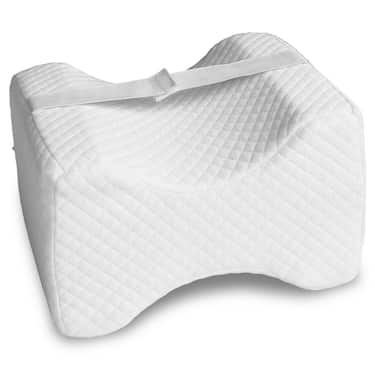 Cojín ergonómico de rodillas para durmientes laterales 24 x 20 x 15 cm con funda de efecto refrescante