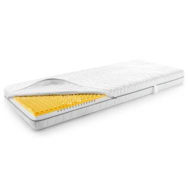 7-zone viscoelastic mattress Sleezzz Smart 90 x 200 cm, height 18 cm, firmness level H3 with air memory foam + economy pack 3 colors Castell fitted sheet 90 x 190 - 100 x 200 cm