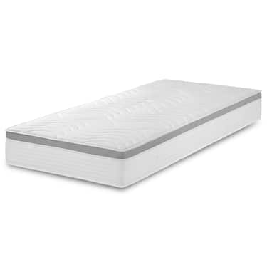 Colchón ergonómico de muelles ensacados de 7 zonas Sleezzz Diamond T1000, 180 x 200 cm, altura 23 cm, grado de firmeza H2/H3, 1000 muelles/2 m² + 2 juegos de cama de microfibra CloudComfort Basic de 135 x 200 cm + 80 x 80 cm