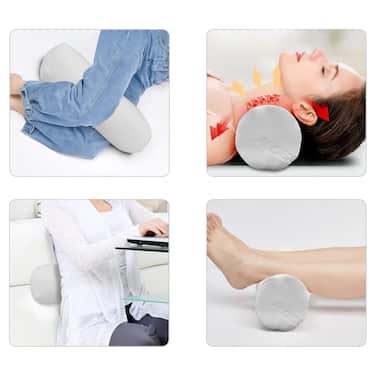 Rulou pentru genunchi și gât Visco Aloe Vera cu spumă cu memorie 40 x 15 cm