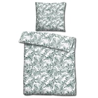 CloudComfort Basic ropa de cama de microfibra hojas verdes 135 x 200 + 80 x 80 cm