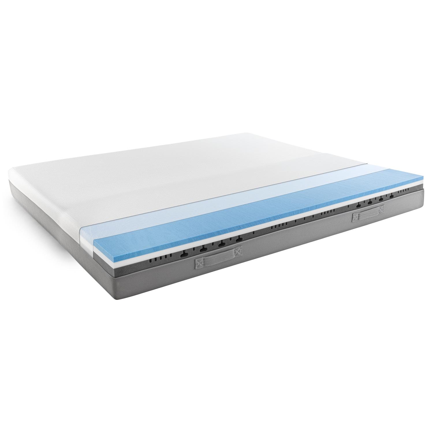 Sleezzz Premium viscoelastic mattress 140 x 200 cm, height 20 cm, firmness level H2/H3, with reversible handles