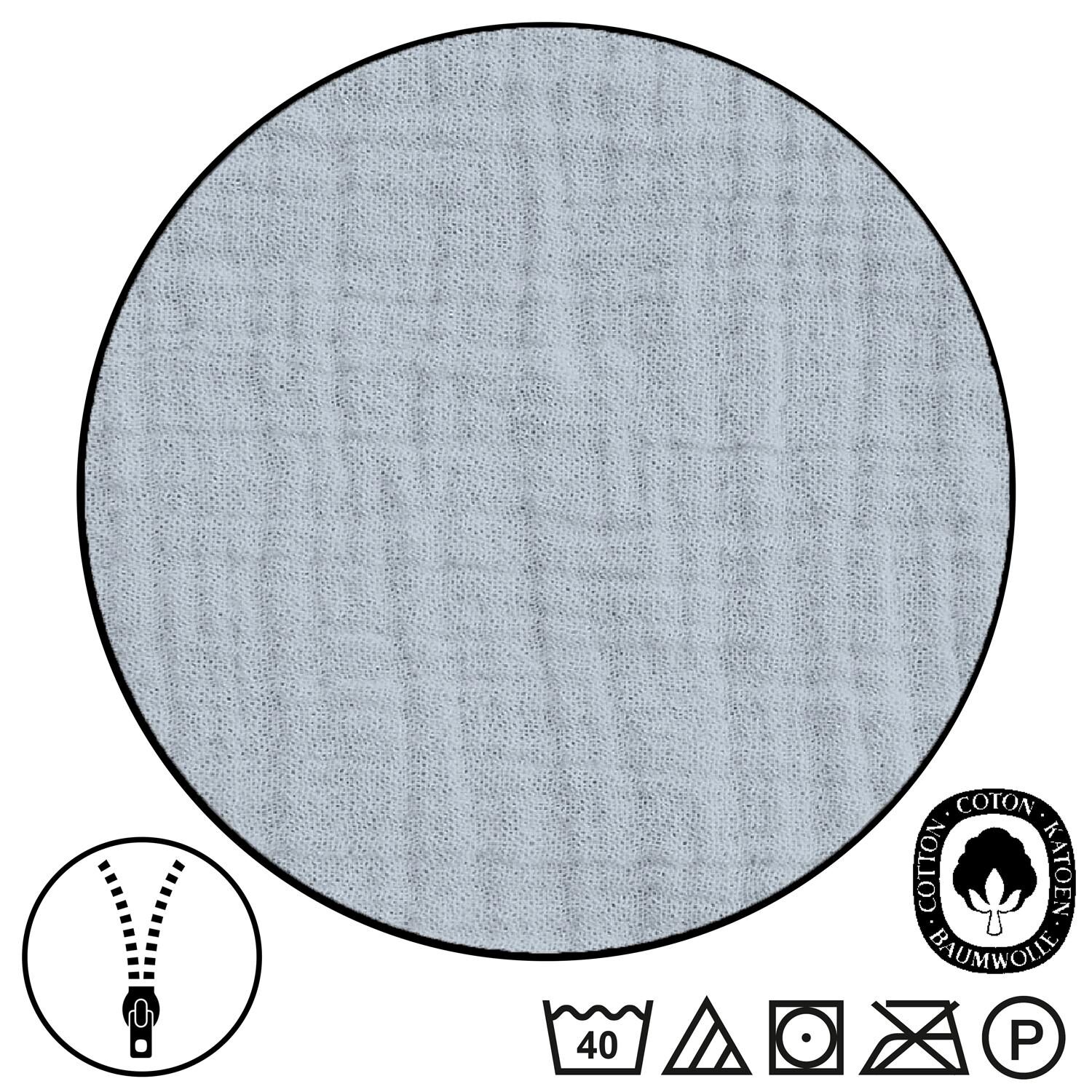 Juego de cama de muselina Sleezzz® azul, 155 x 220 cm + 80 x 80 cm