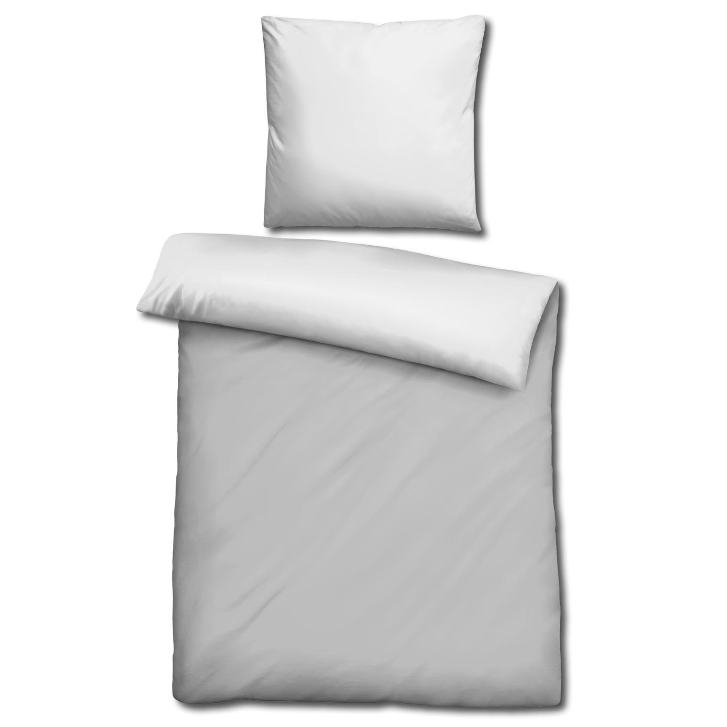 CloudComfort Basic reversible bed linen light gray/white 135 x 200 + 80 x 80 cm