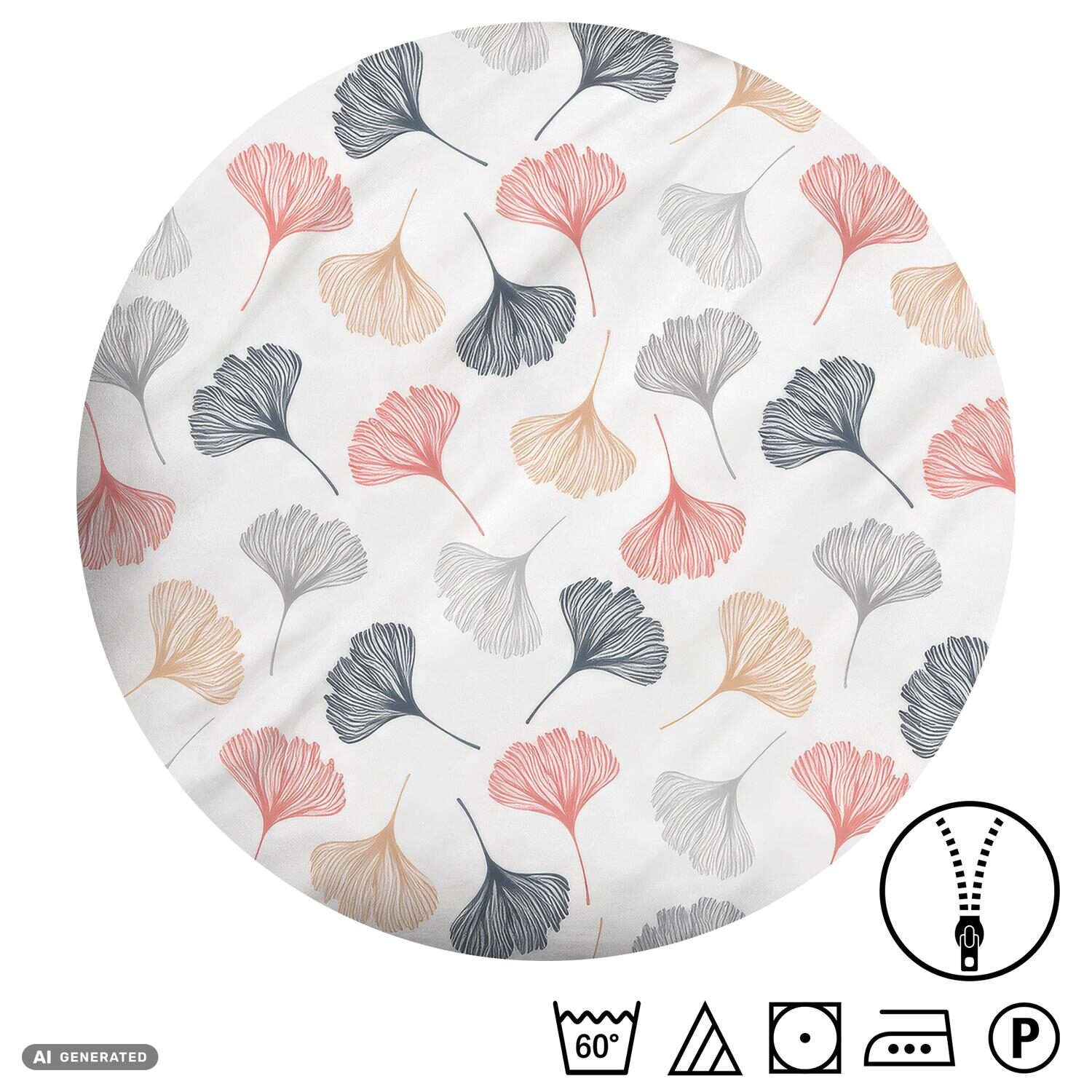 Juego de 2 fundas de almohada de algodón CloudComfort Basic con estampado de flores, 40 x 80 cm
