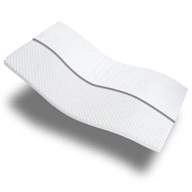 Supportho toppmadrass i premiumkallskum 80 x 200 cm H3, höjd 9 cm, hårdhetsgrad H3 med antibakteriellt överdrag + CloudComfort Basic kudde med gelflingor 40 x 80 cm