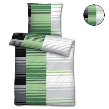 Ropa de cama de microfibra seersucker 155 x 220 + 80 x 80 cm en paquete de 4 unidades