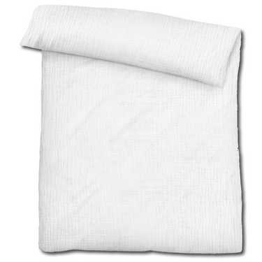 Paquete doble de ropa de cama de muselina Sleezzz® blanca 135 x 200 cm + 80 x 80 cm