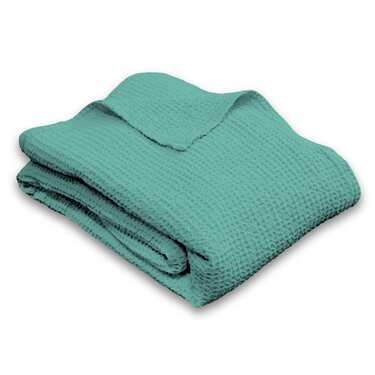 Manta piqué gofre algodón gasolina 75 x 120 cm