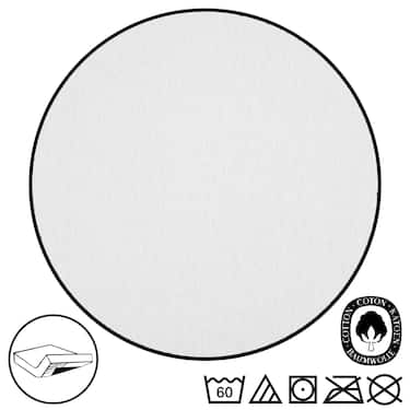 Простирадло приталене біле 90 x 190 - 100 x 200 см з 100% органічної бавовни