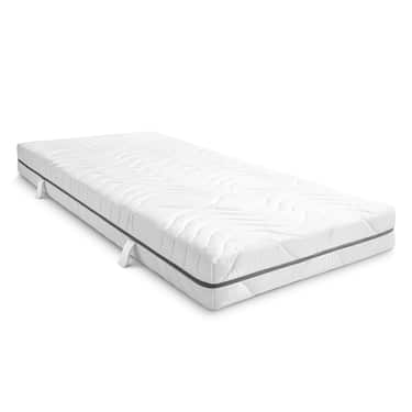 Colchón viscoelástico de 7 zonas Sleezzz Smart 90 x 200 cm, altura 18 cm, nivel de firmeza H3 con espuma viscoelástica con memoria de aire + almohada de gel CloudComfort Basic 40x80 cm