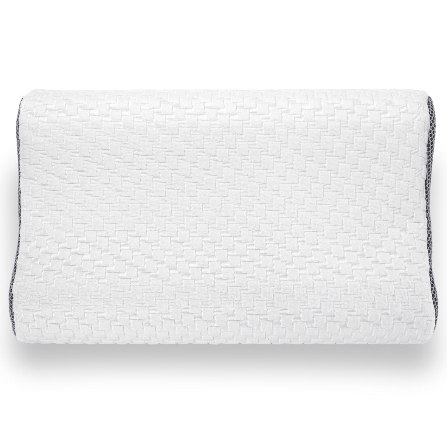 2 almohadas viscoelásticas para el cuello Sleezzz Premium, de 50 x 32 x 11 cm, con funda de doble capa agradable al tacto