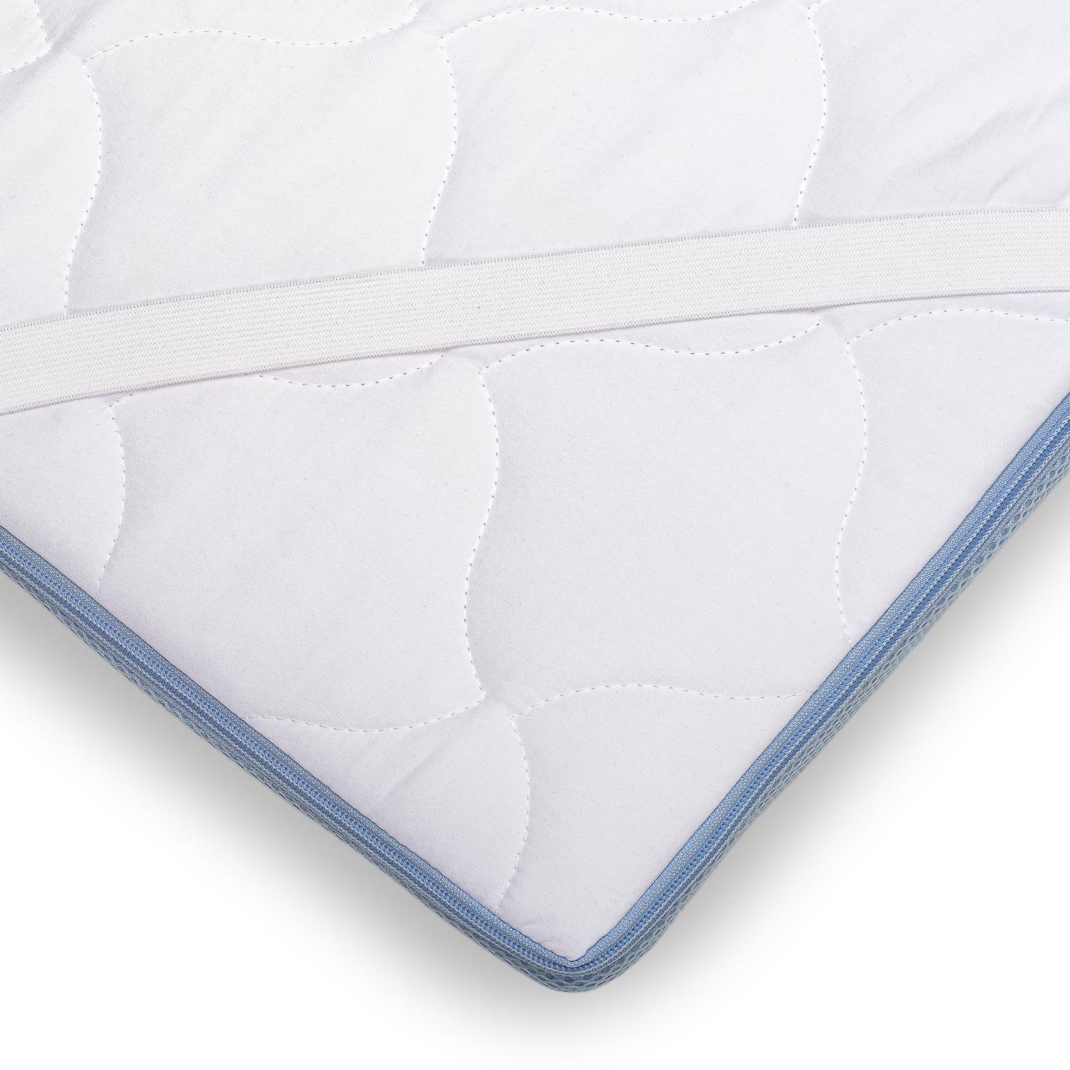 La funda en detalle – CloudComfort Cool Topper 160 x 200 cm H2/H3 + Almohada de apoyo cervical Sleezzz® Cool de espuma de gel con contorno